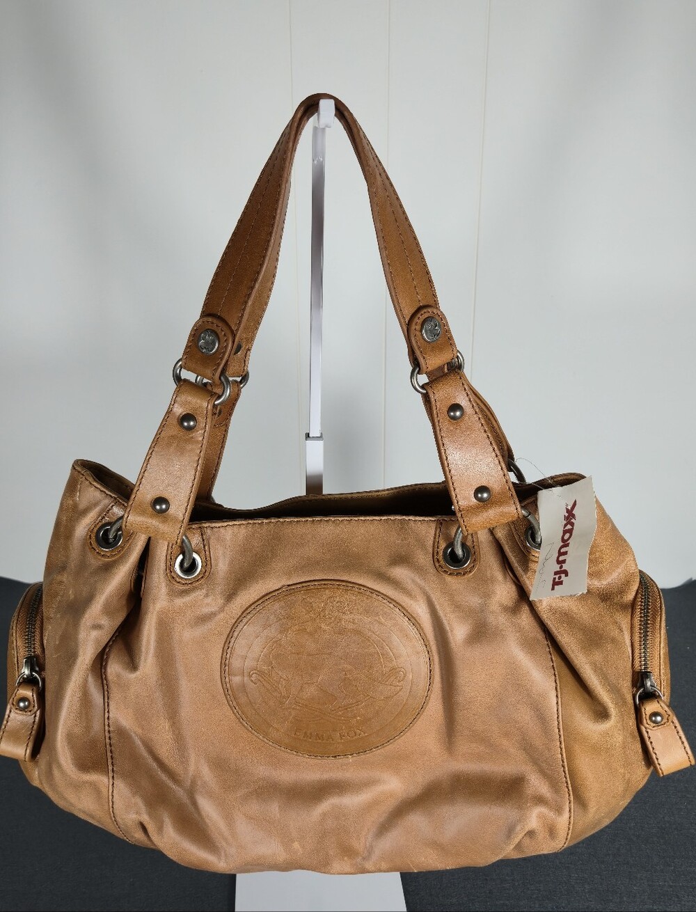 Emma Fox Brown Leather Shoulder Bag